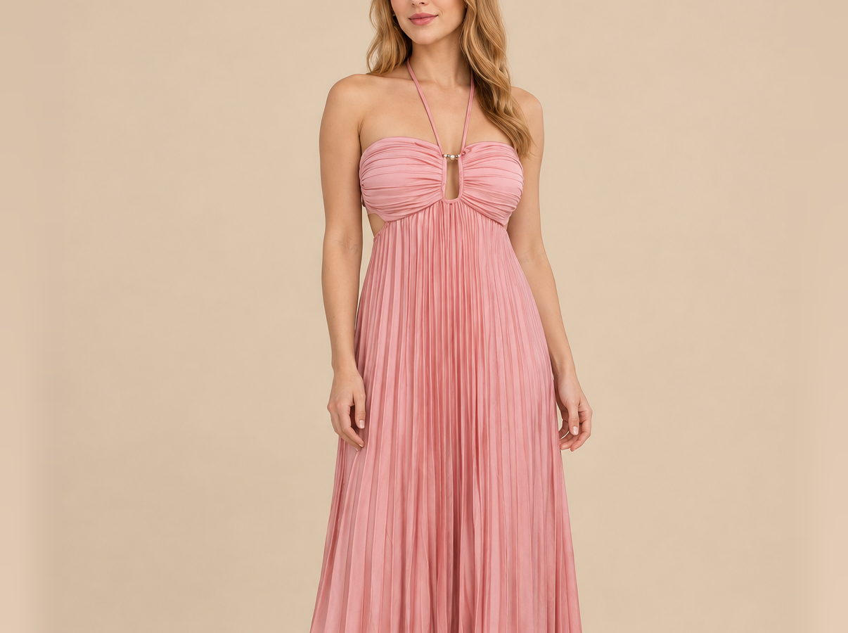 Vestido largo sin tirantes