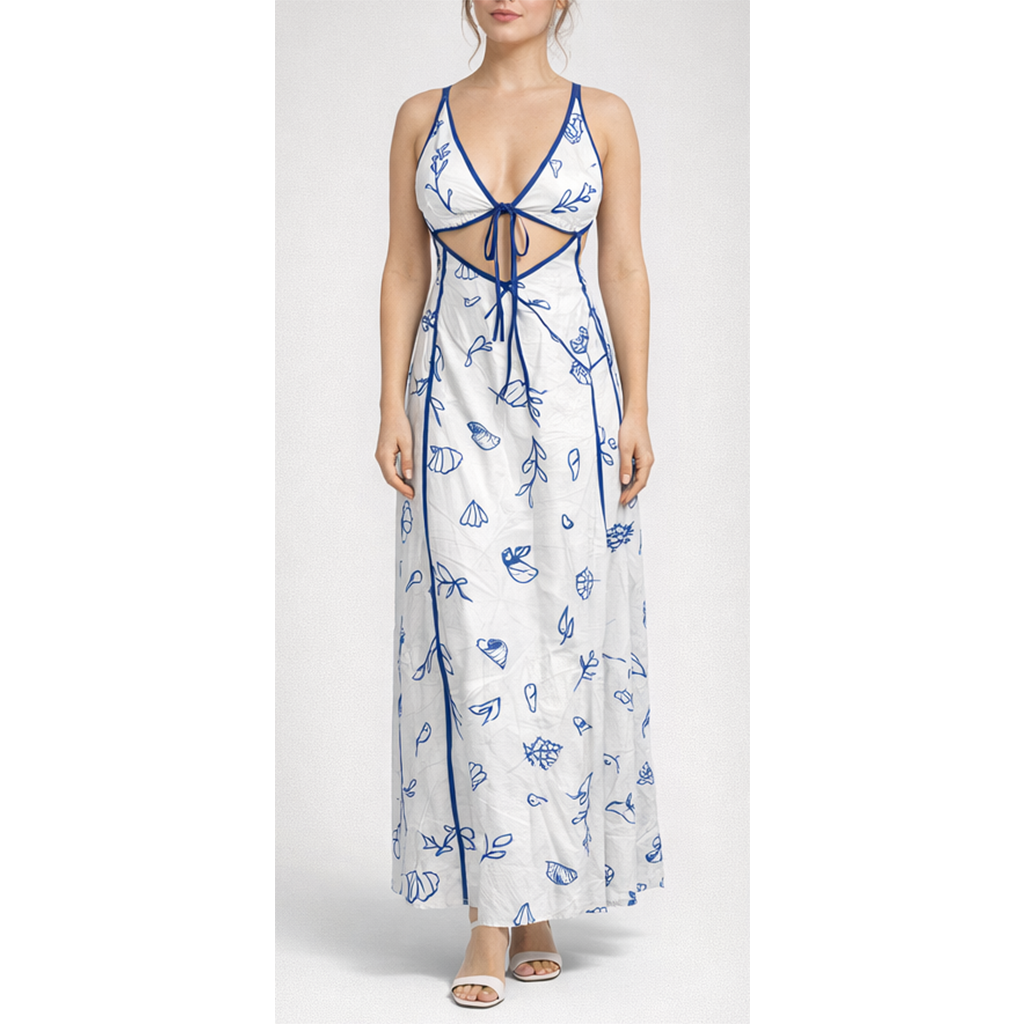 Vestido largo con tirantes: imagen 2