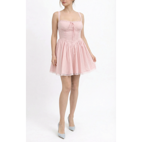 Vestido mini tipo corsé sin espalda