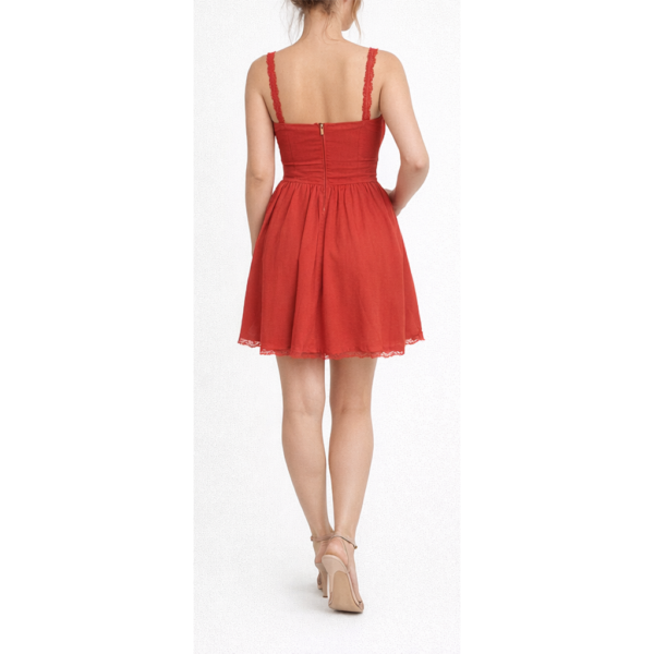 Vestido mini tipo corsé sin espalda